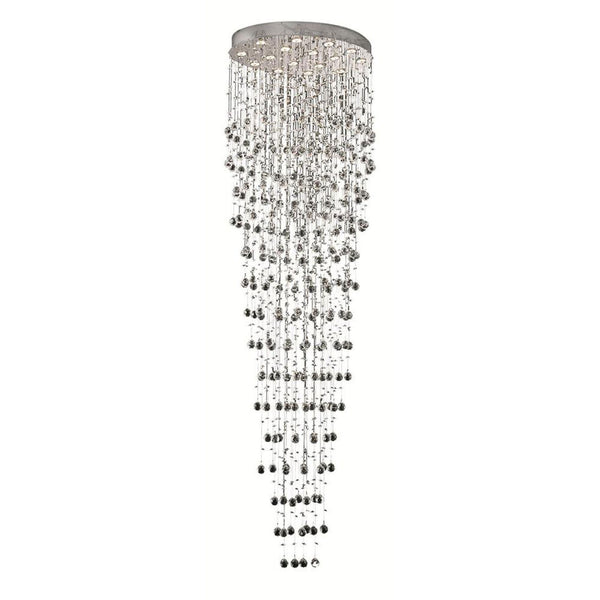 Galaxy Chrome Sixteen-Light 22.5-Inch Semi Flush Mount with Royal Cut Clear Crystal