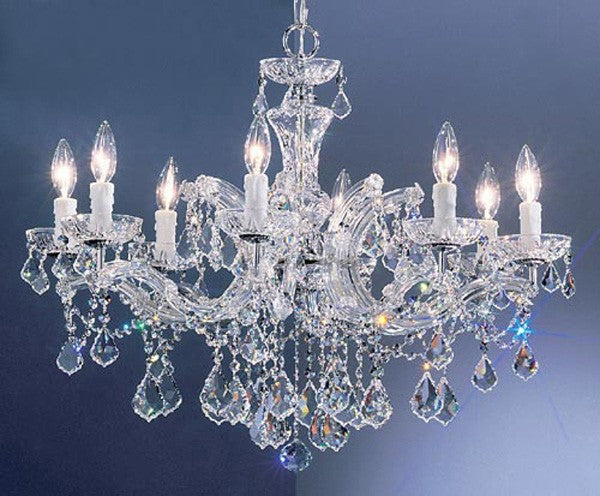 8 Light Maria Theresa crystal chandelier with chrome finish