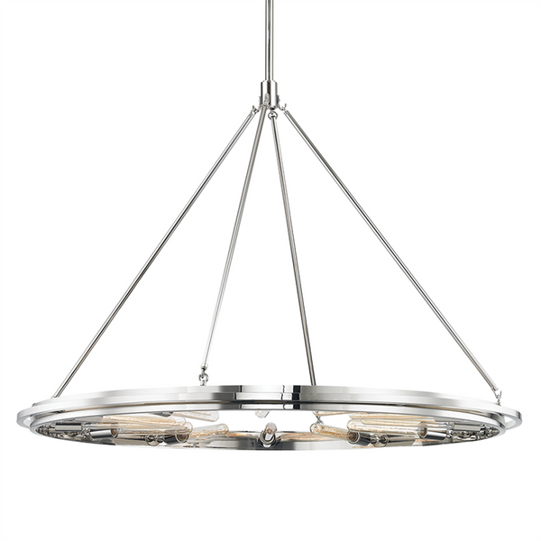 Pendant, 12-Light, Polished Nickel, 45"W (2745-PN A5FKM)