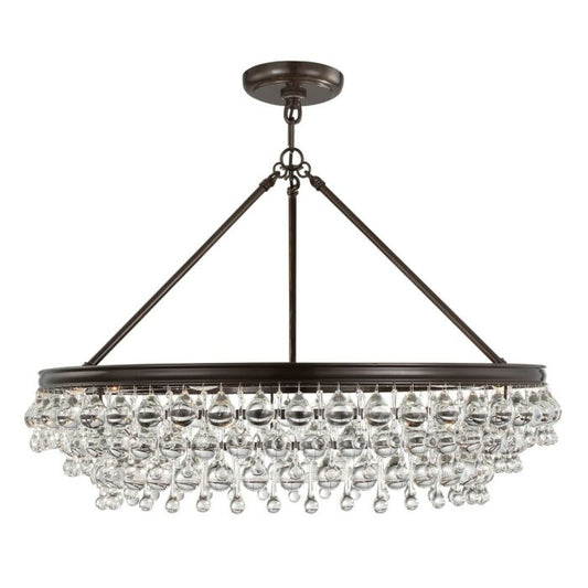 Calypso 6-Light Crystal Teardrop Chandelier