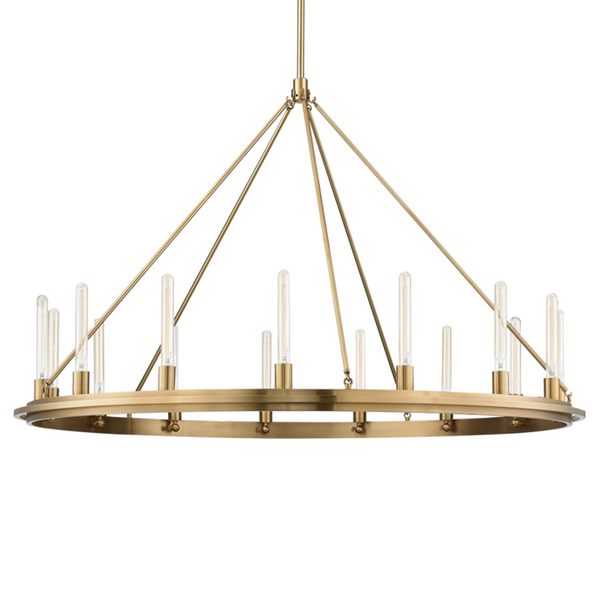 Pendant, 15-Light, Aged Brass, 58.25"W (2758-AGB A5FKN)