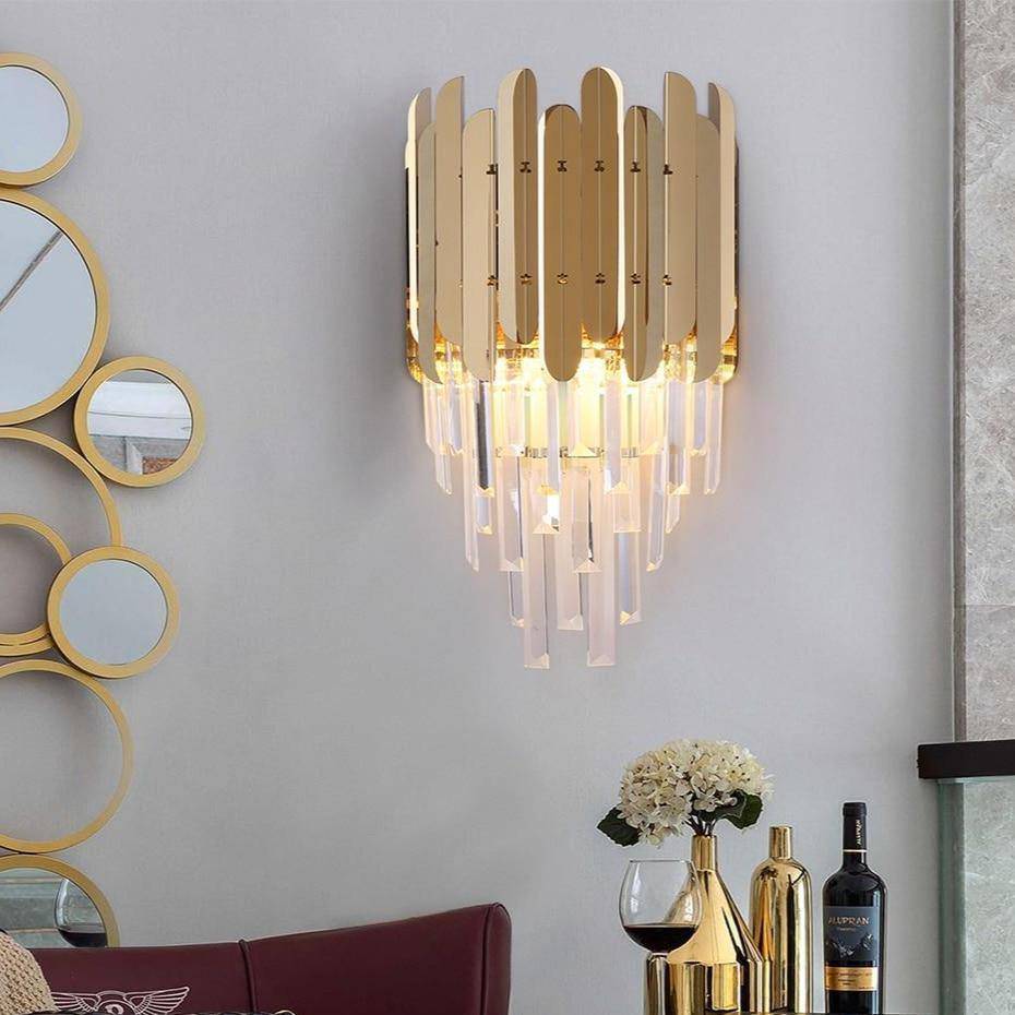 Legance Gold Plated Crystal Wall Sconce