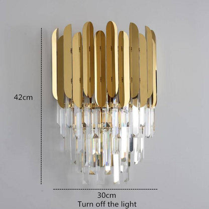 Legance Gold Plated Crystal Wall Sconce