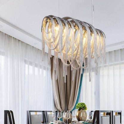 Cadena Chain Tassel Dining Room Chandelier