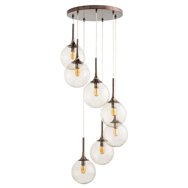 Home McKinley Smoke Seven-Light Fixed Chandelier