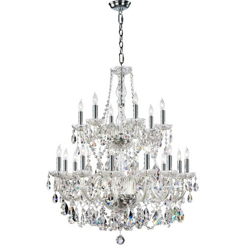 Quorum International Bohemian Katerina Eighteen-Light Chrome Chandelier