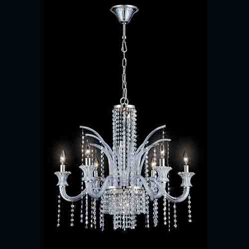 11-Light 28.25-Inch Wide Chandelier with Ice Blue Crystal