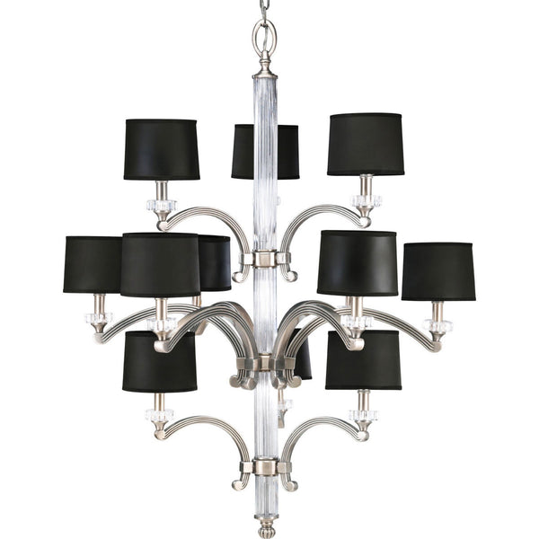 P4502-101: Roxbury Classic Silver Twelve-Light Chandelier