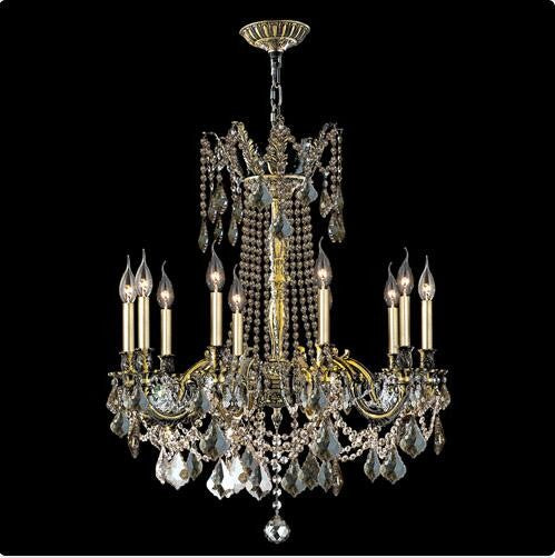 Bronze Ten-Light Chandelier