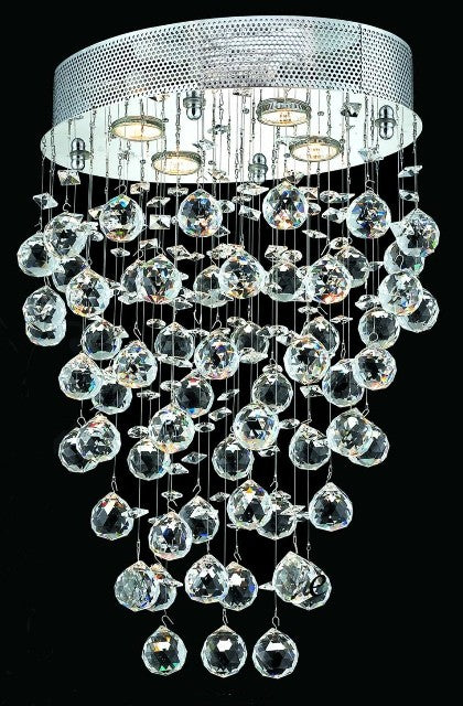 4 Light contemporary chandelier Chrome plated