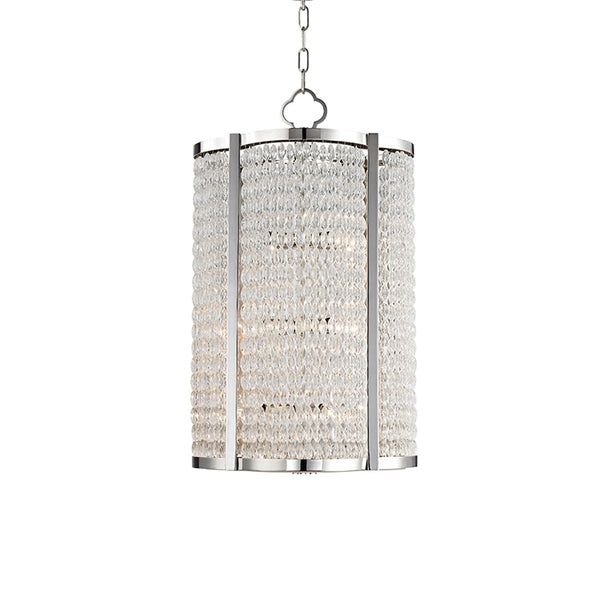 Polished Nickel Eight-Light Pendant