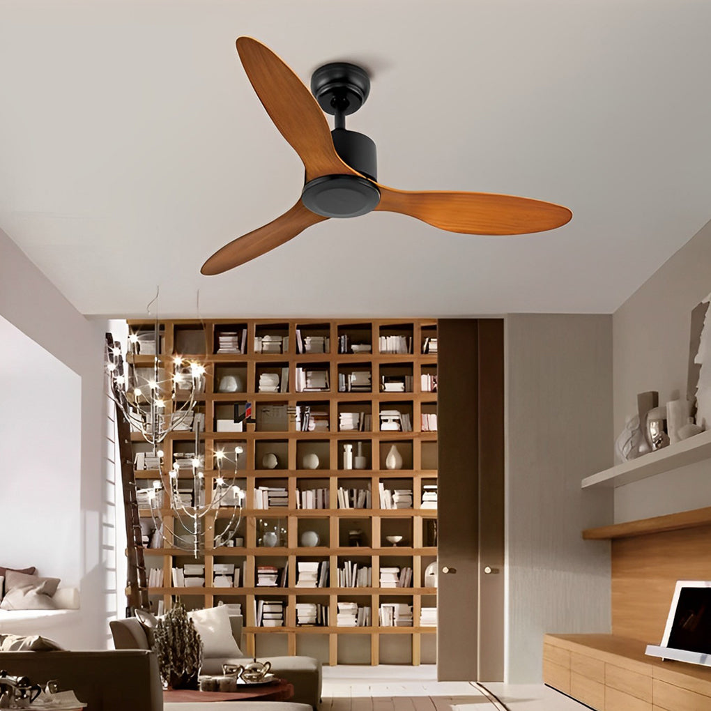 3 Blades Mute LED Dimmable with Remote Modern Ceiling Fans with Lights