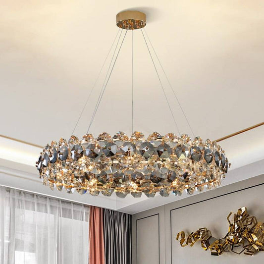 Monte Crystal Wheel Chandelier