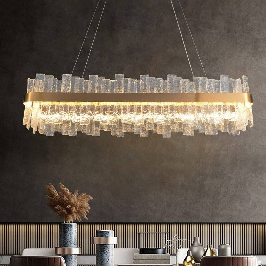 Ariano Frosted Glass Dining Room Chandelier