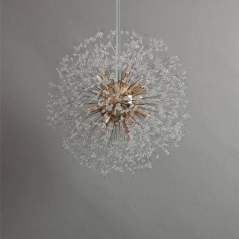 24" Crystal Dandelion Sphere Ceiling Light