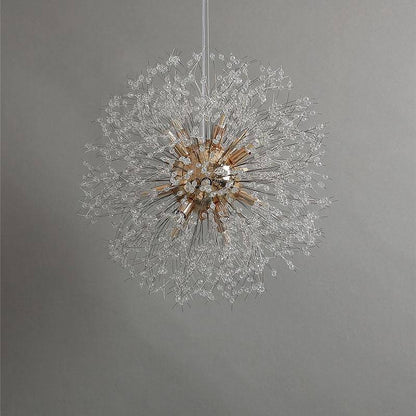 24" Crystal Dandelion Sphere Ceiling Light