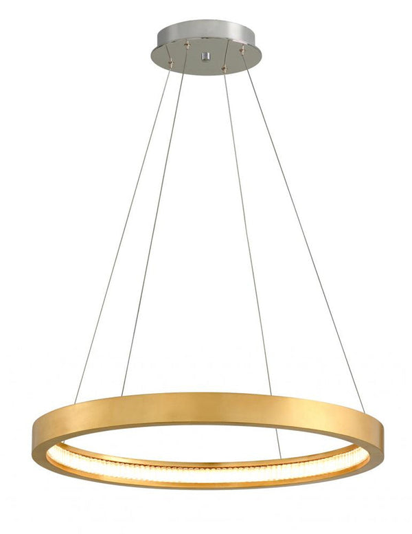 Pendant, 1-Light, LED, Gold Leaf, 28"W (284-41 91G1)