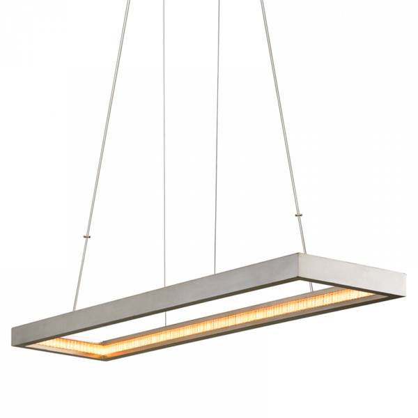 Linear Chandelier, 1-Light, LED, Silver Leaf, 14"W (285-51-SL 95D5)