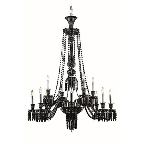 Black 12 Light 55-in Chandelier