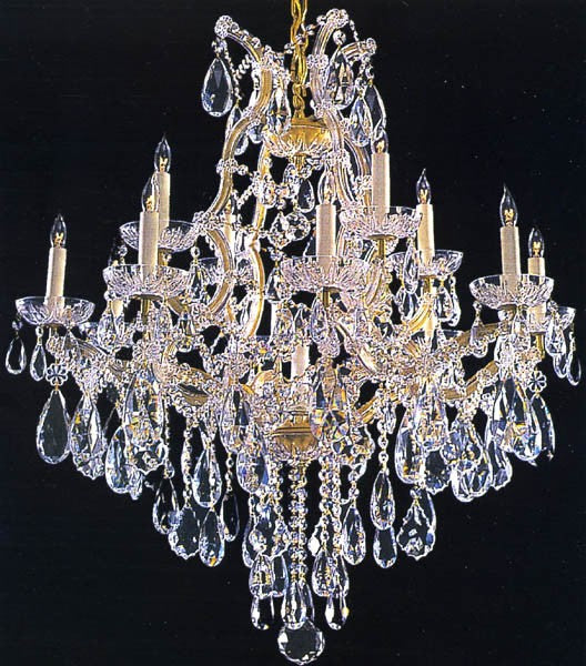 13 Light Maria Theresa chandelier dressed with 25% Full Lead crystal