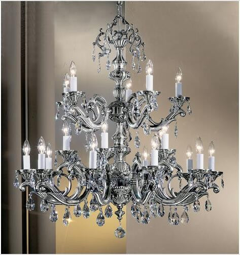 Silver Twenty-Light Chandelier