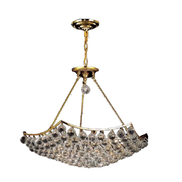 Corona Gold Twelve-Light 26-Inch Pendant with Royal Cut Clear Crystal