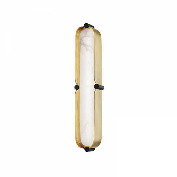 Bath Bracket, 1-Light, LED, Aged Brass/Black Brass Combo, 16"H (2916-AGB/BK A8EAF)