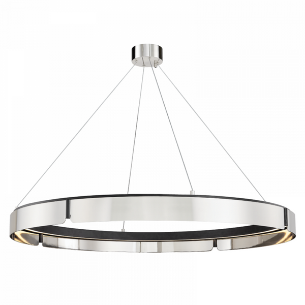 Large Chandelier, 1-Light, LED, Brass, 48.75"W (2949-BN/BK A8EAV)