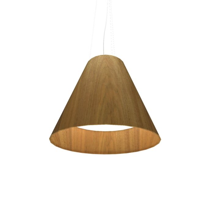 Conical LED Pendant in Louro Freijo