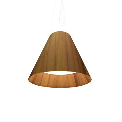 Conical LED Pendant in Teak