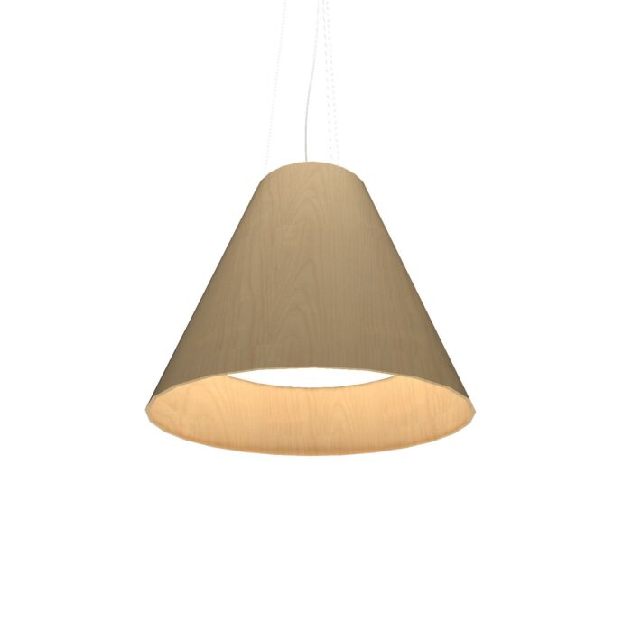 Conical LED Pendant in Maple