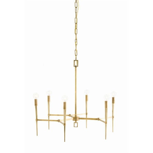 Six Light Chandelier with Tapered Arm