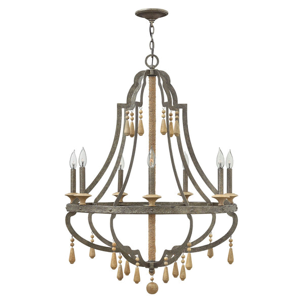 Cordoba Distressed Iron 30-Inch Seven-Light Chandelier