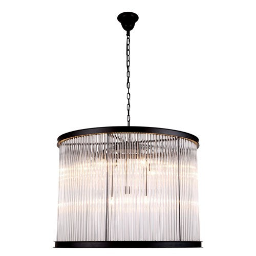 Royale Mocha Brown 35-Inch Nine-Light Pendant