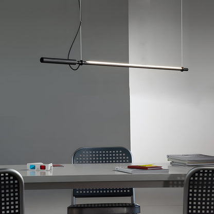 47.2-in Minimalist Black Acrylic Linear LED Pendant Light