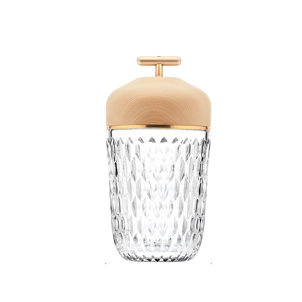 Pretty Cup-Shape Crystal Table Lamp Glass Ambient Lighting