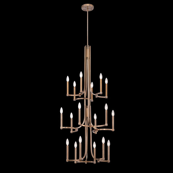 Cantu Satin Gold 18-Light Chandelier