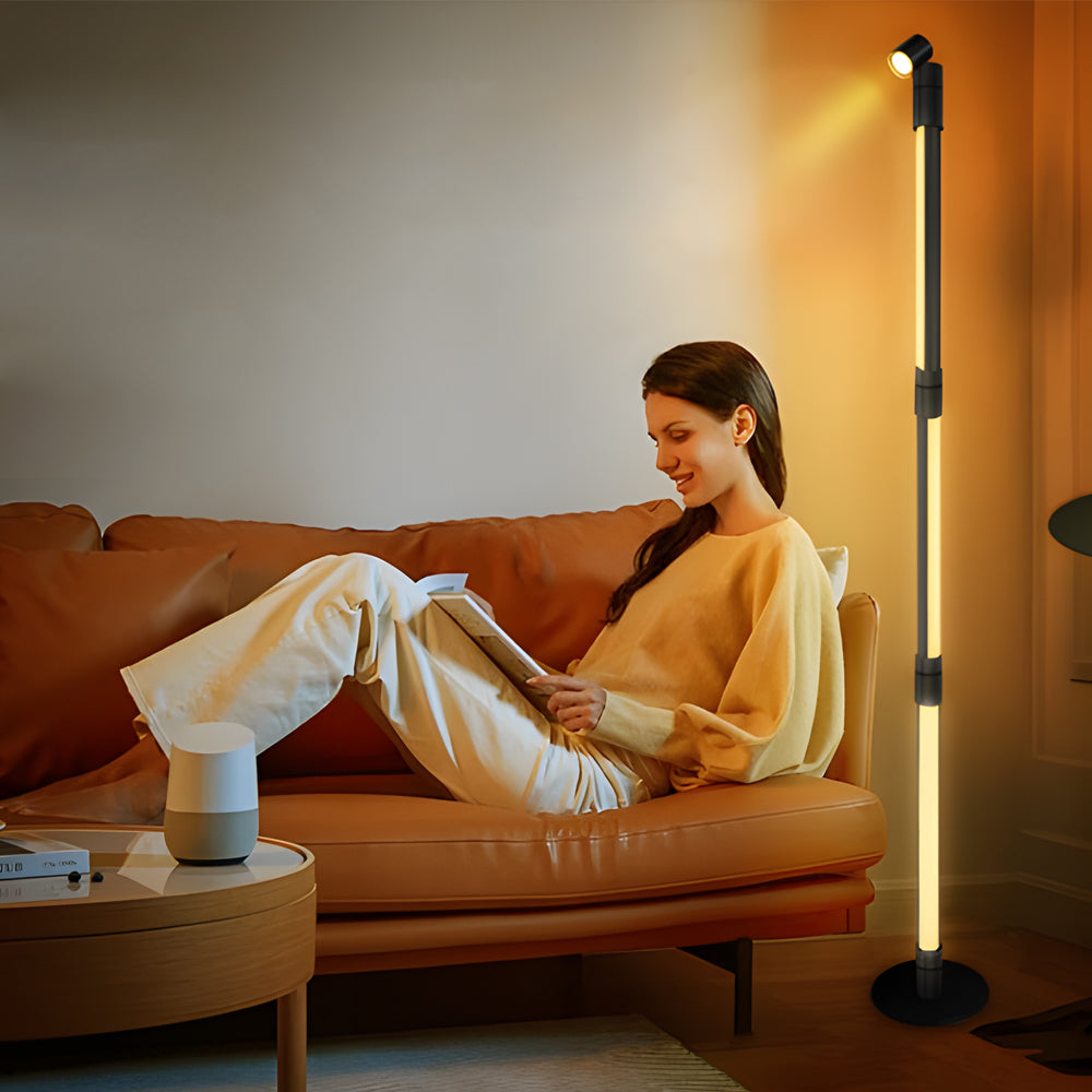 RGB Rotating Floor Lamp with Spotlight, Remote Control