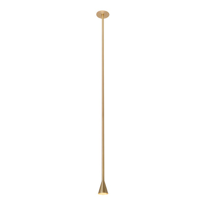 39.37'' Modern Vertical Long Metallic Tube Cone Pendant Light