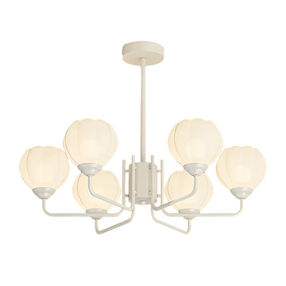 6 Flowers Round Bell Orchid Three Step Dimming Modern Hanging Lights Fixture