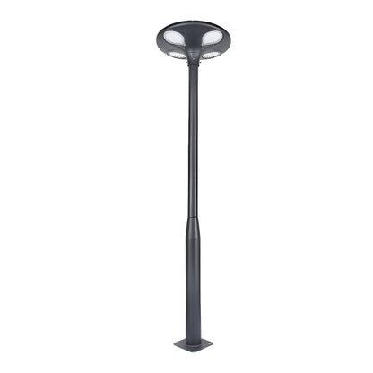 Outdoor Black LED Solar Lamp Post Street Light