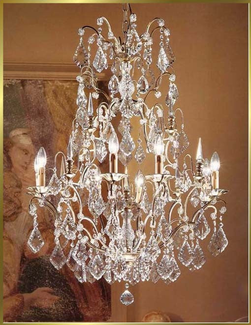 Versailles Chandeliers dressed with clear crystals