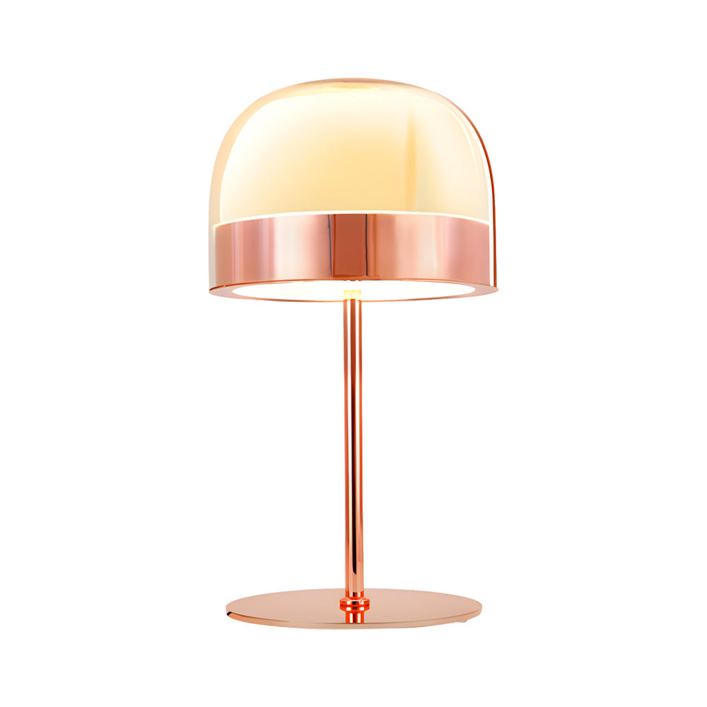 Dome Shape Glass Ambient LED Table Lamp in Chrome