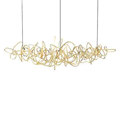 Irregular Creative Electroplate Hardware LED Postmodern Chandelier