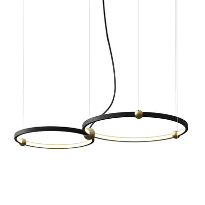 Circular Combination Creative Art Metal Black Post-Modern Chandelier