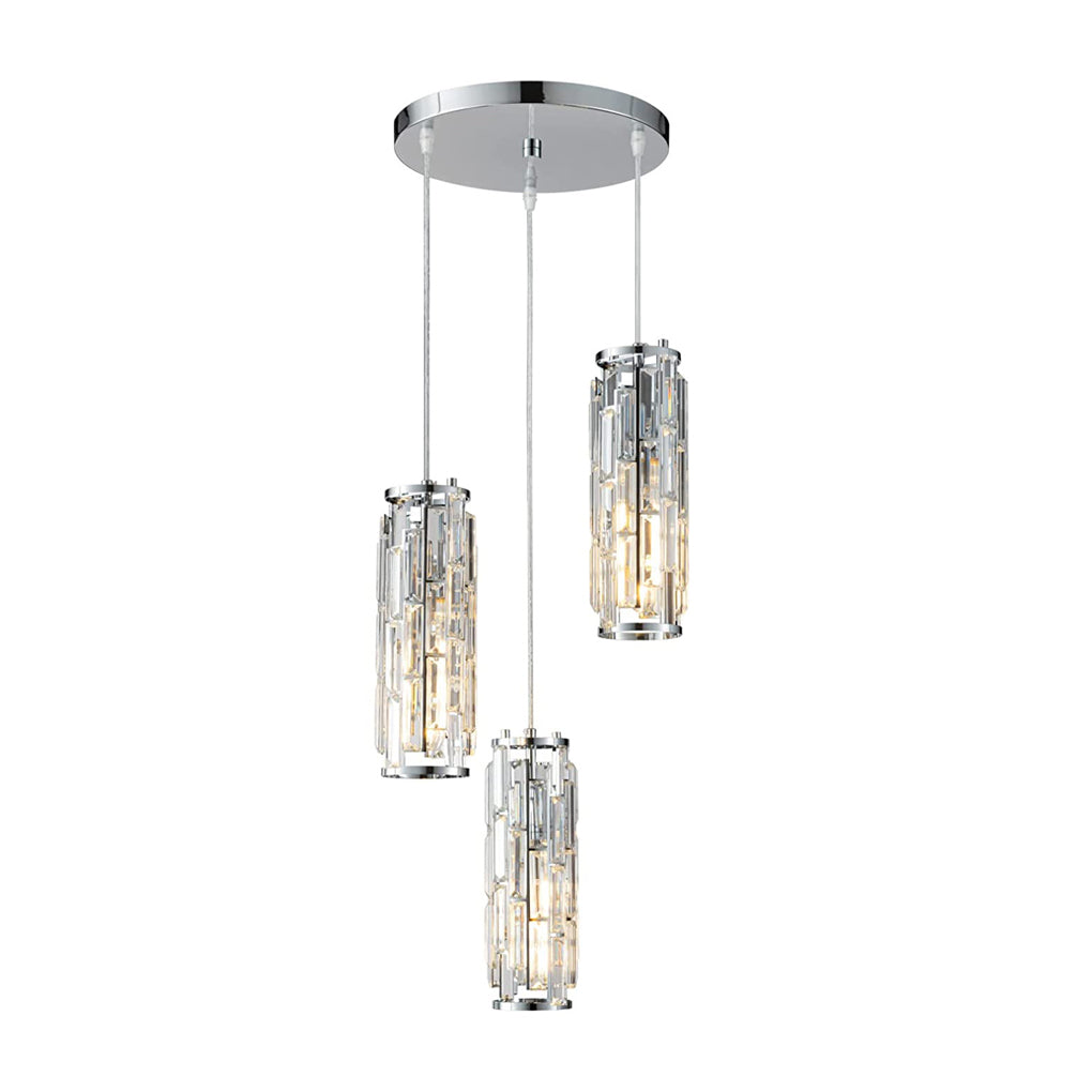 1 Pc Creative Iron Crystal Glass Industrial Style Chandelier Pendant Lights