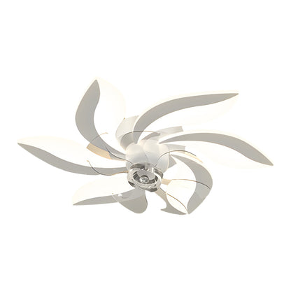 Flowers Leaves Shake Head 3 Step Dimming Modern Ceiling Fans with Light