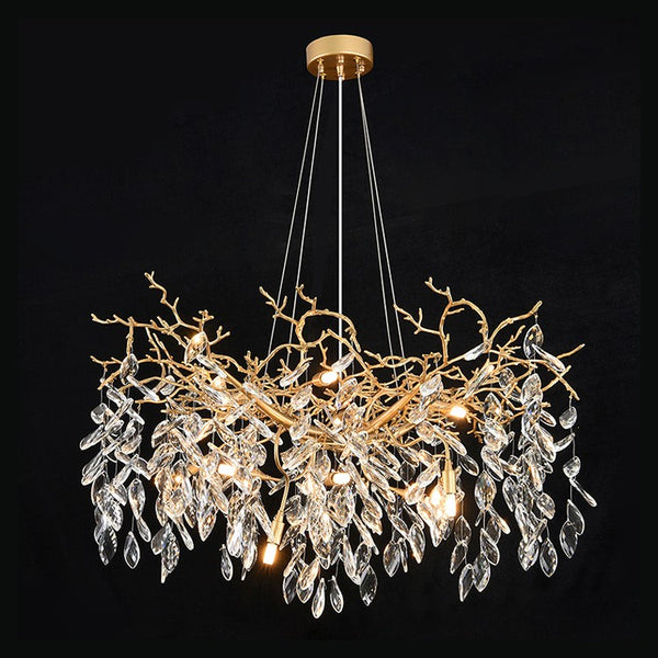 31 inch French Modern Branch Crystal Chandelier