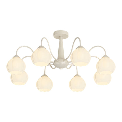 8 Round Flowers Bell Orchid Three Step Dimming Modern Ceiling Lights Fixture