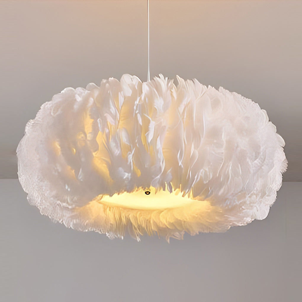 Minimalist Feathers White Creative Modern Pendant Lighting Chandelier